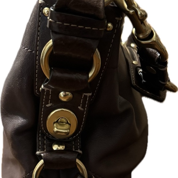 Coach Brown Napa Leather Carly Bag - Picture 3 of 11